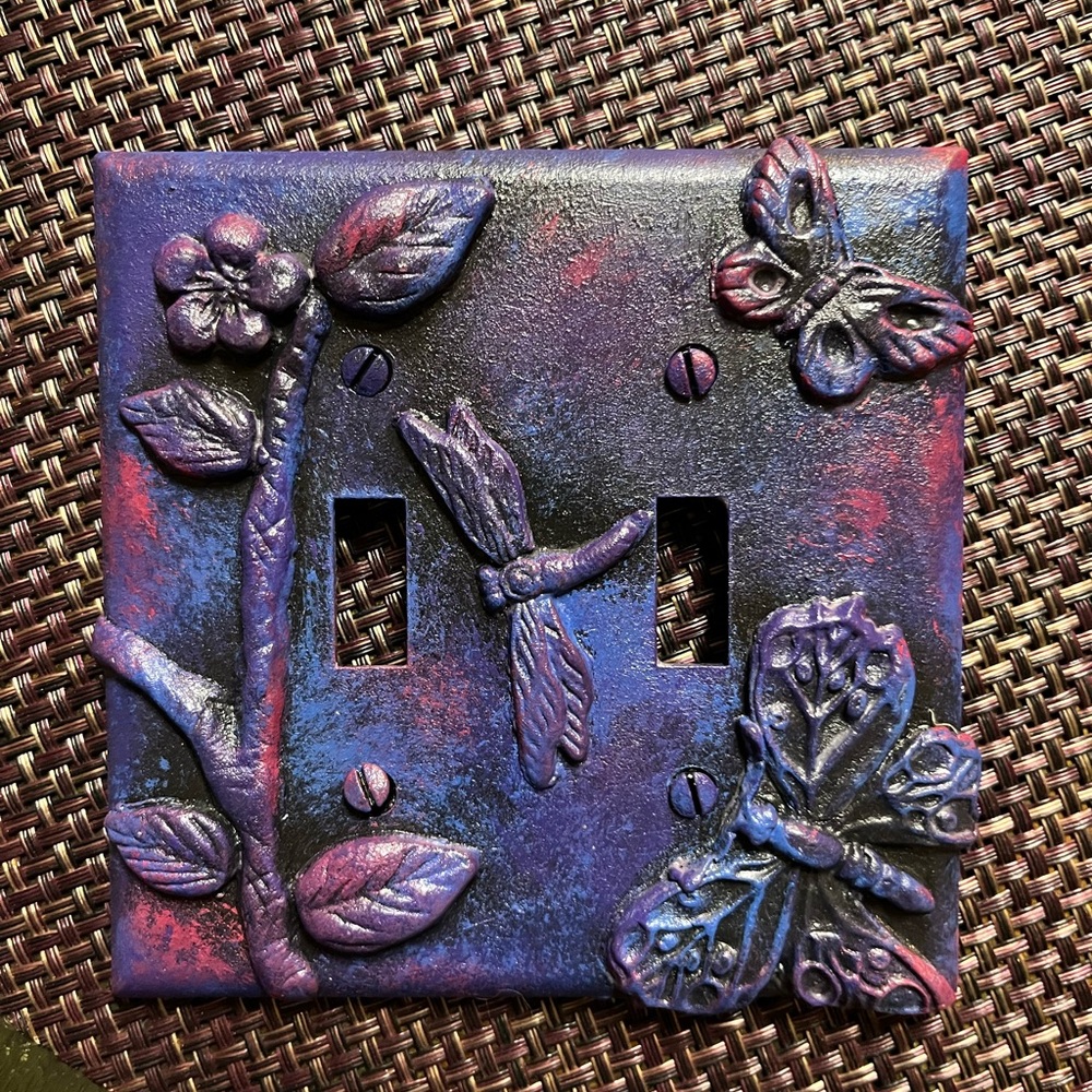 Custom Decorative butterflies & dragonfly Light Switch Cover